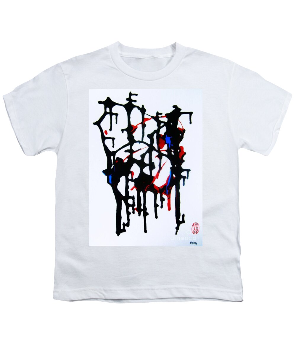 Abstract Youth T-Shirt featuring the painting Dancing rhythm by Thea Recuerdo