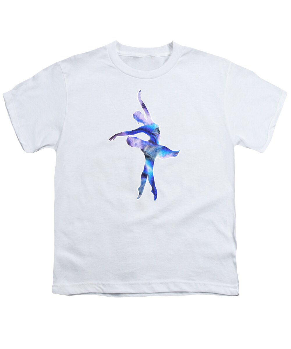 Dancing Youth T-Shirt featuring the painting Dancing Water Graceful Move by Irina Sztukowski