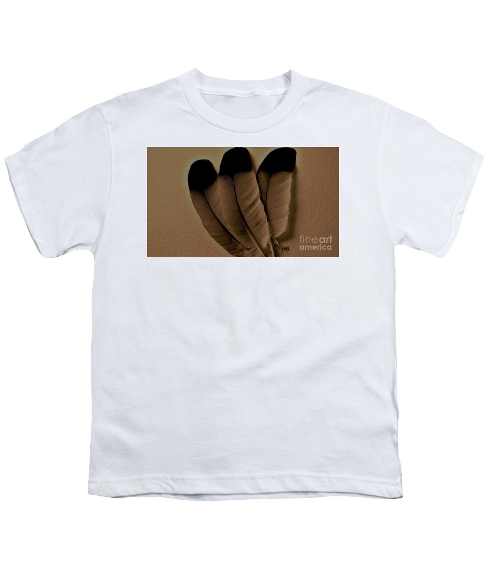Photo Youth T-Shirt featuring the photograph Dark Feathers by Marsha Heiken
