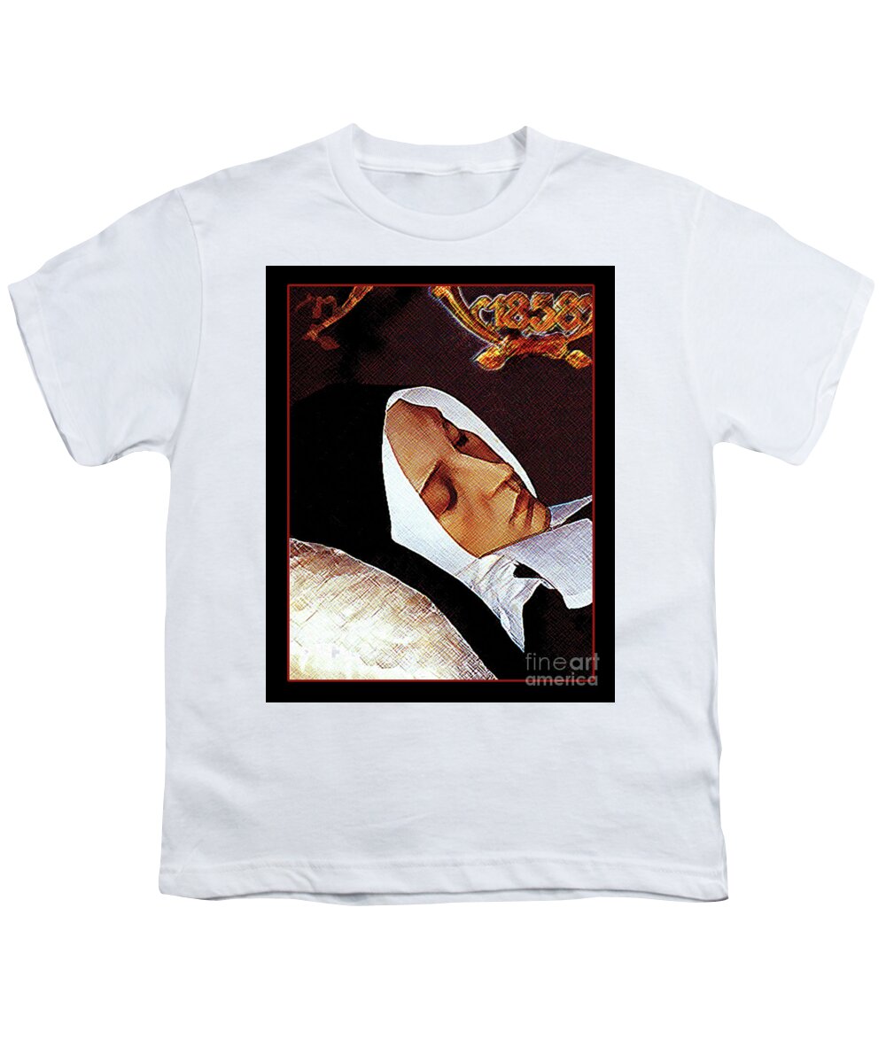 Death Of St. Bernadette Youth T-Shirt featuring the painting Death of St. Bernadette - DPDOB2 by Dan Paulos
