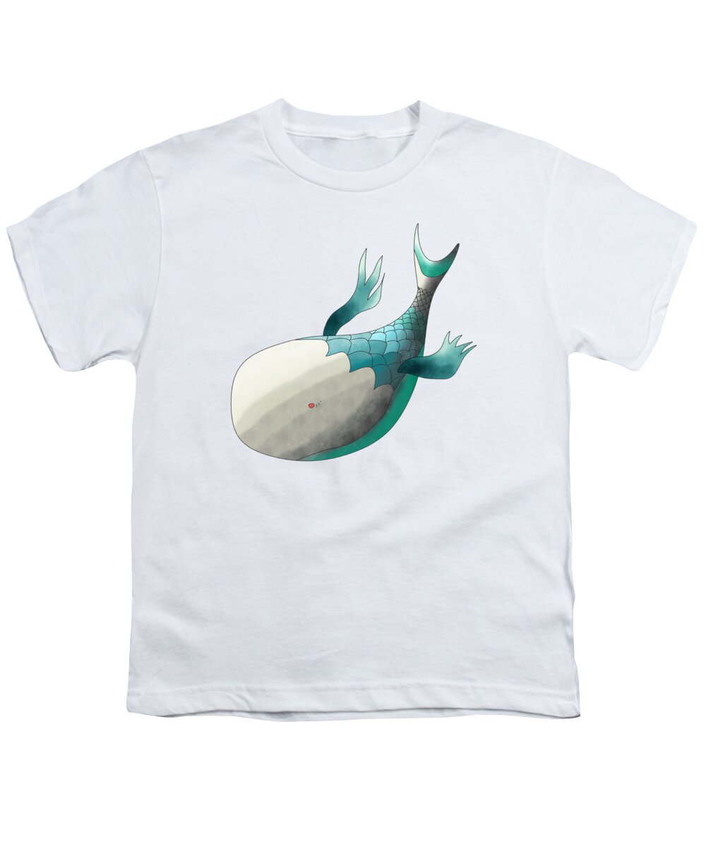 Deep Sea Fish Is A Digital Painting That Is An Artistic Vision Of A Deep-sea Fish. Youth T-Shirt featuring the digital art Deep Sea Fish by Piotr Dulski