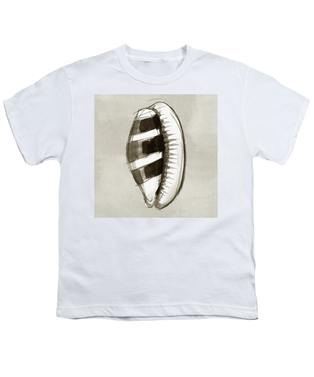 Seashell Youth T-Shirt featuring the painting Donkey Cowrie by Judith Kunzle
