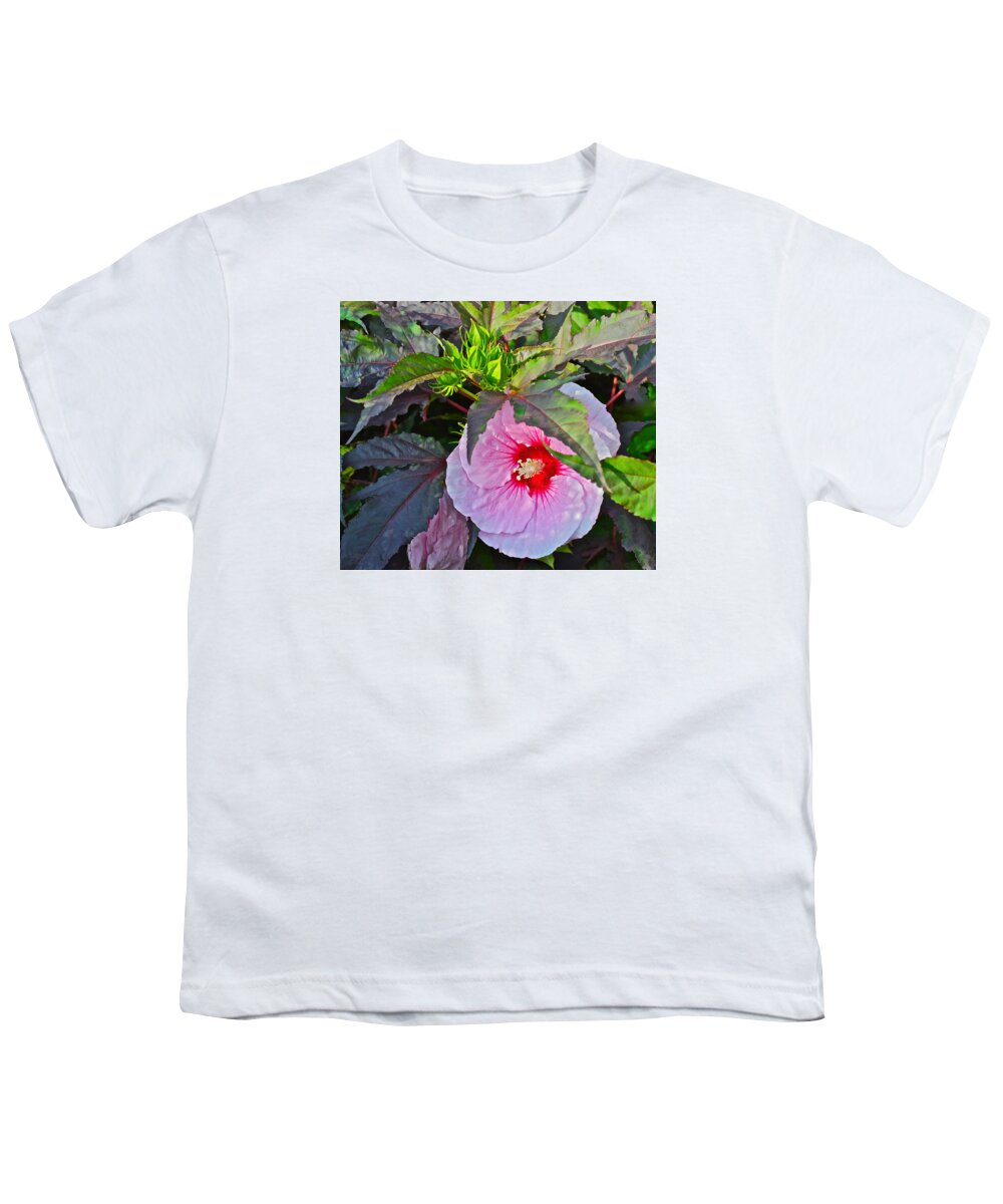 Hibiscus Youth T-Shirt featuring the photograph Early August Hibiscus 2 by Janis Senungetuk