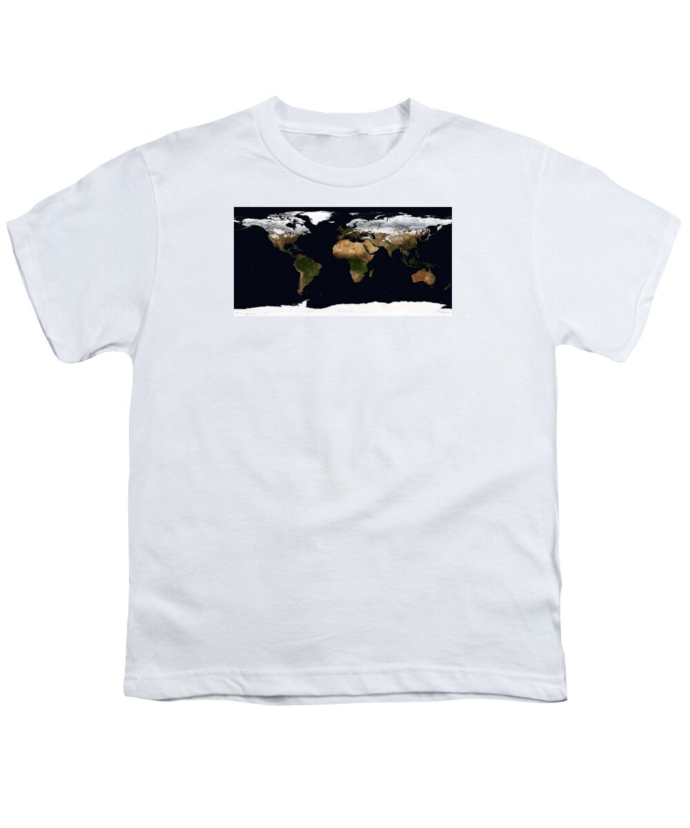 Map Youth T-Shirt featuring the photograph Earth Map by DB Hayes