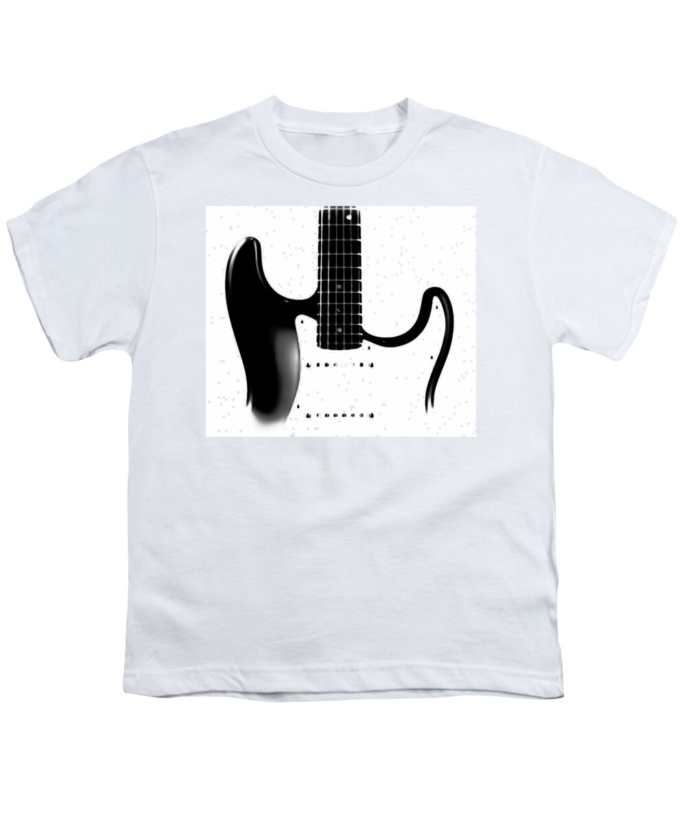 Electric Guitars Youth T-Shirt featuring the photograph Electric Guitar BW by Athena Mckinzie