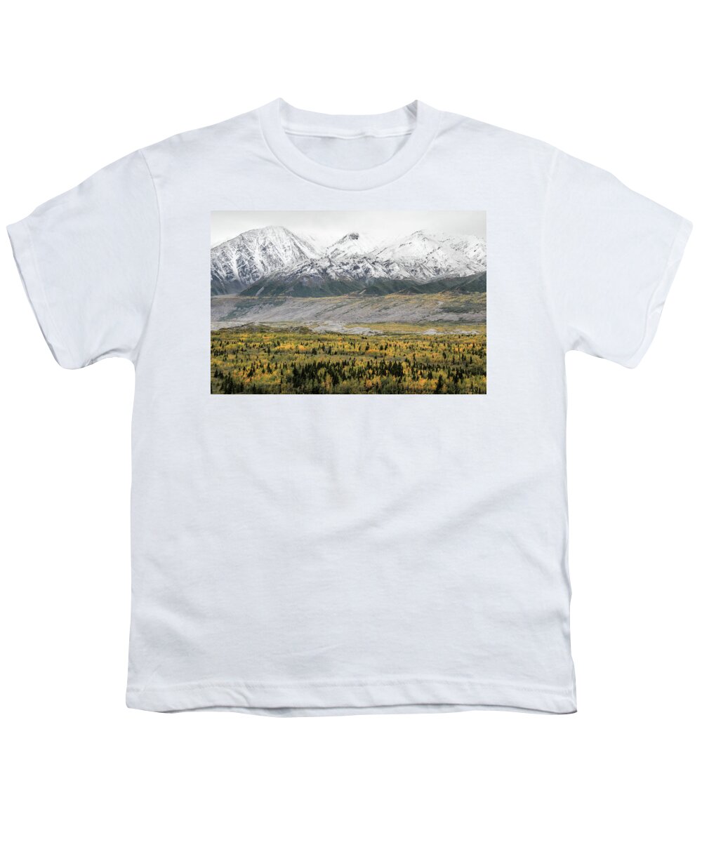 Alaska Youth T-Shirt featuring the photograph Fall in Wrangell - St. Elias by Marla Craven