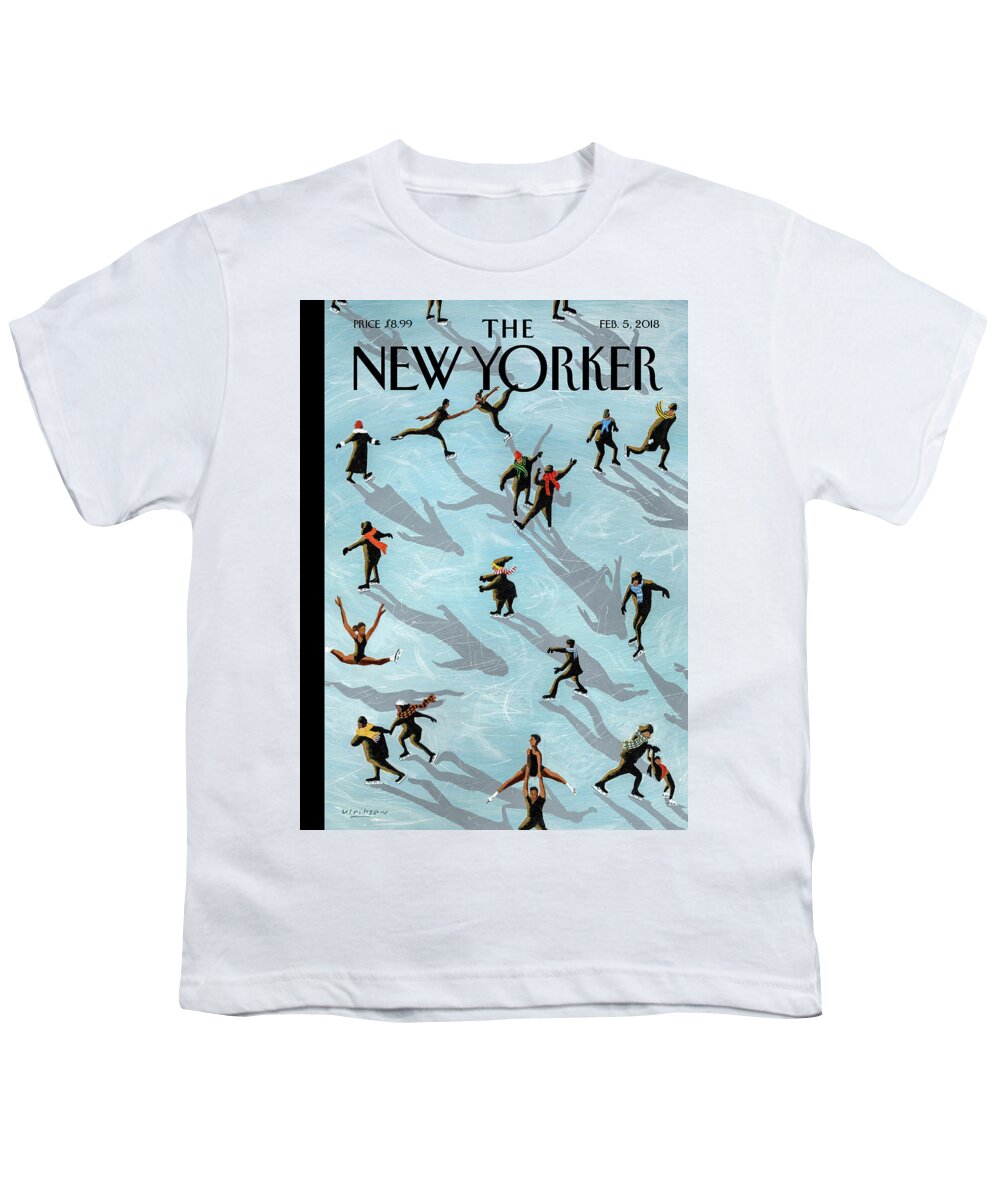 Figured Skaters Youth T-Shirt featuring the painting Figured Skaters by Mark Ulriksen