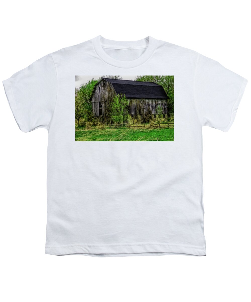 Barn Youth T-Shirt featuring the photograph Fine Wine Cafe Rustic Barn Close Up by Aimee L Maher ALM GALLERY
