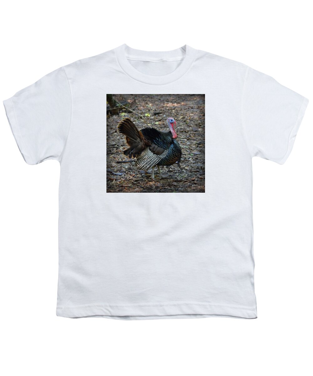 Turkey Youth T-Shirt featuring the photograph Florida Wild Turkey by Carla Parris