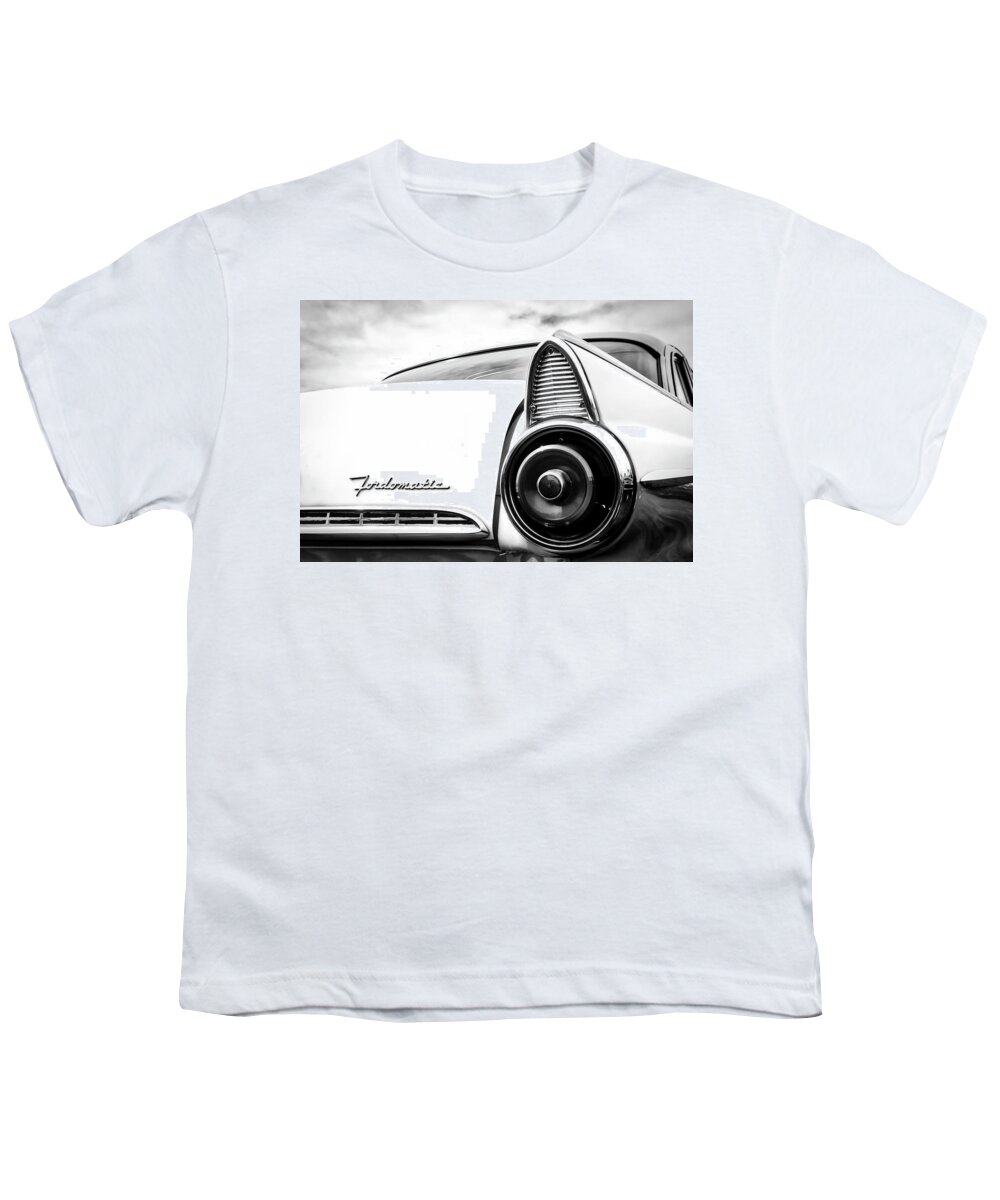 Cars Youth T-Shirt featuring the photograph Ford-O-Matic Noir by Mark David Gerson