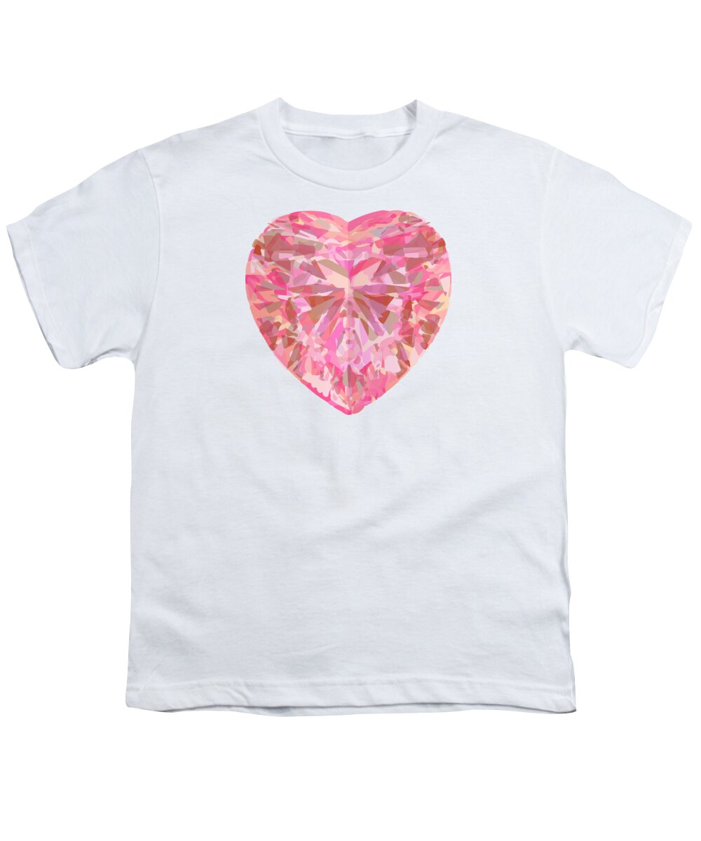 Heart Youth T-Shirt featuring the digital art Fracked Heart by Stan Magnan
