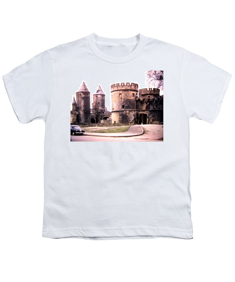 1955 Youth T-Shirt featuring the photograph German Gate in Metz 1955 by Will Borden