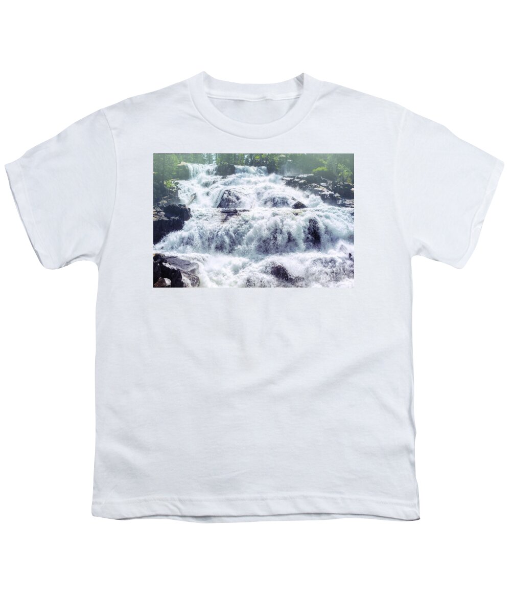 Alpine Youth T-Shirt featuring the photograph Glen Alpine Falls 3 by Joe Lach