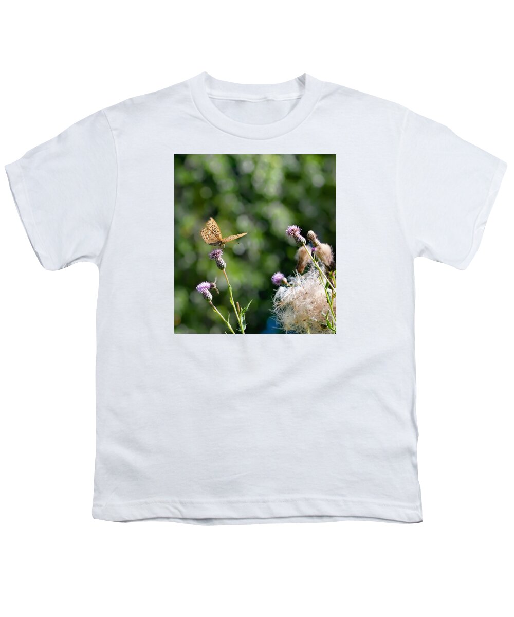 Golden Youth T-Shirt featuring the photograph Golden Spotted Butterfly by Leif Sohlman