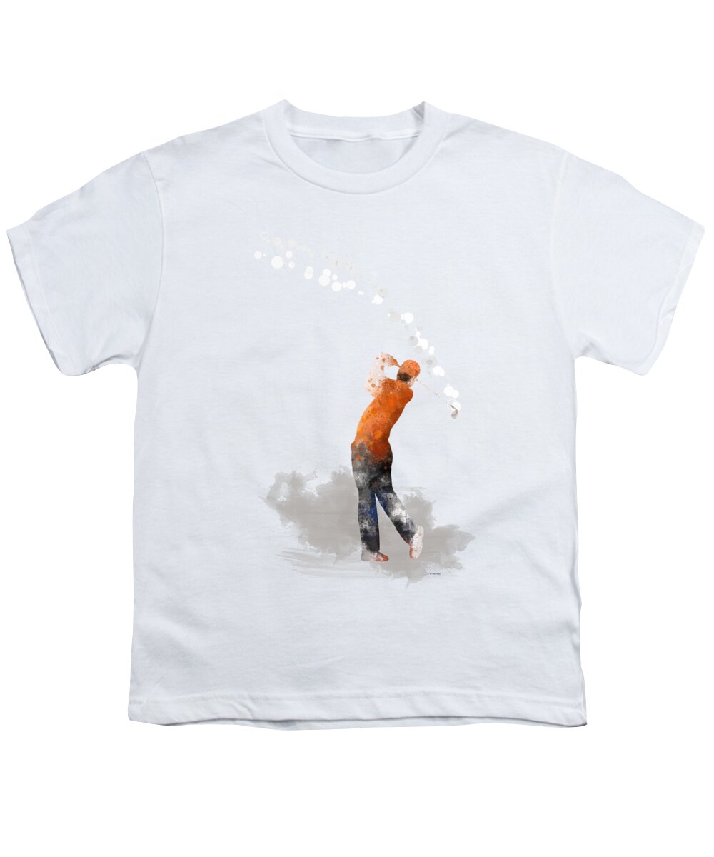 Sport Youth T-Shirt featuring the digital art Golfer 1 by Marlene Watson