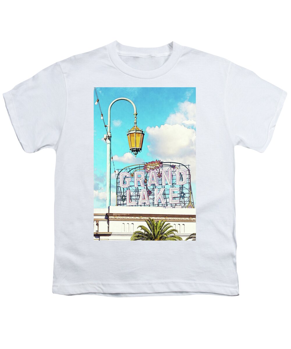 Vintage Theater Youth T-Shirt featuring the photograph Grand Lake Merritt - Oakland, California by Melanie Alexandra Price