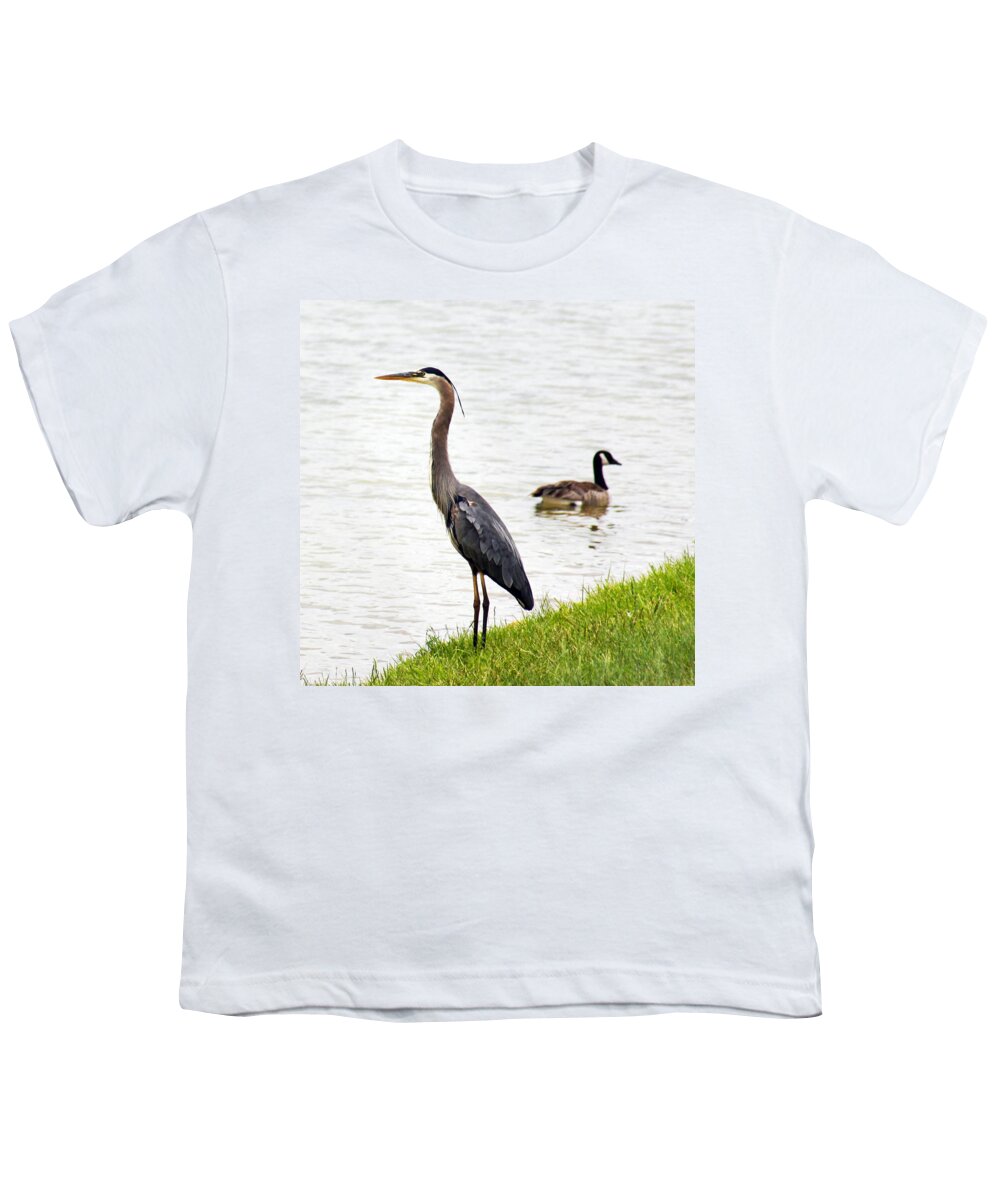Bird Youth T-Shirt featuring the photograph Great Blue Heron by Marilyn Hunt