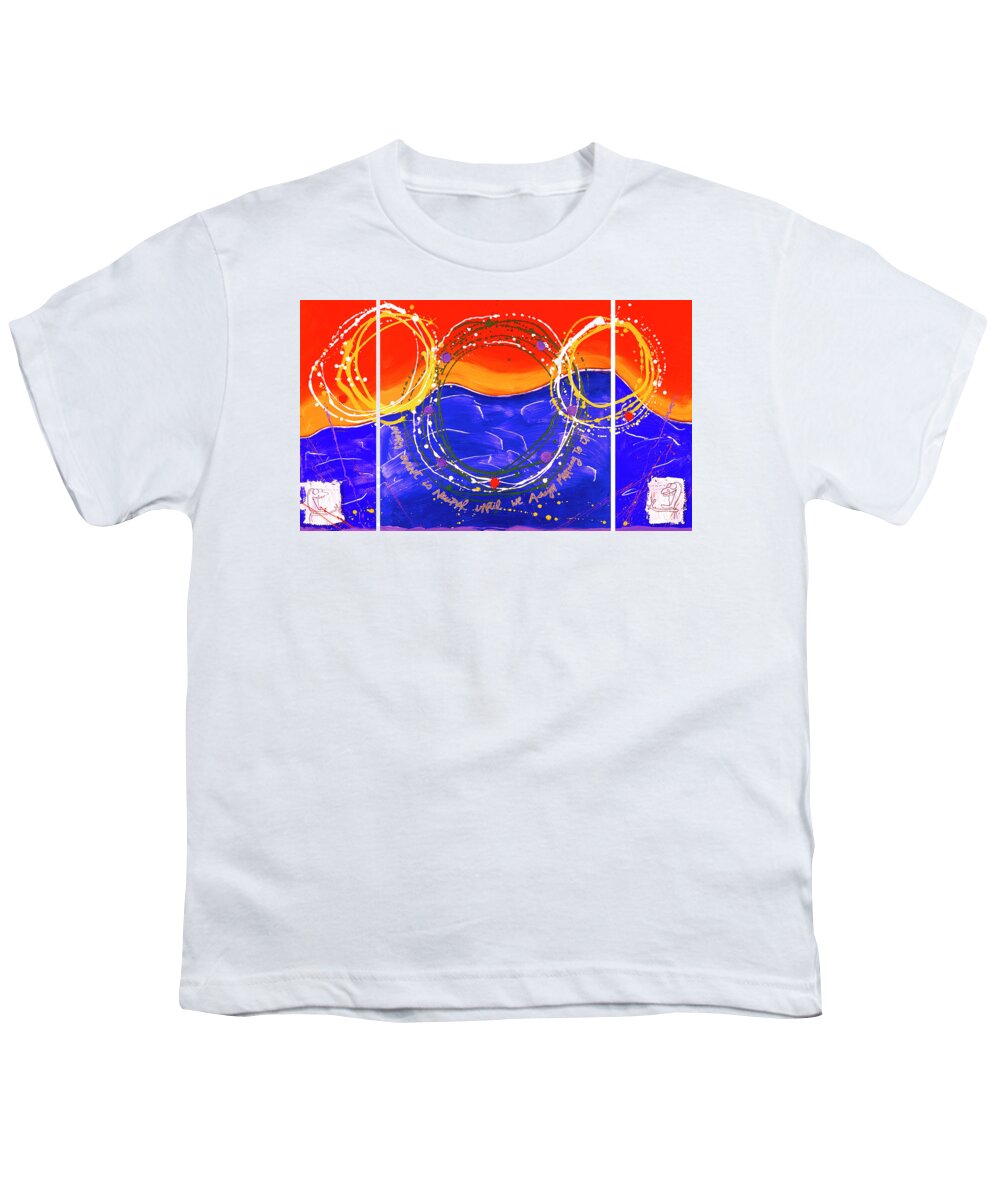 Gallery Youth T-Shirt featuring the painting h20 by Dar Freeland