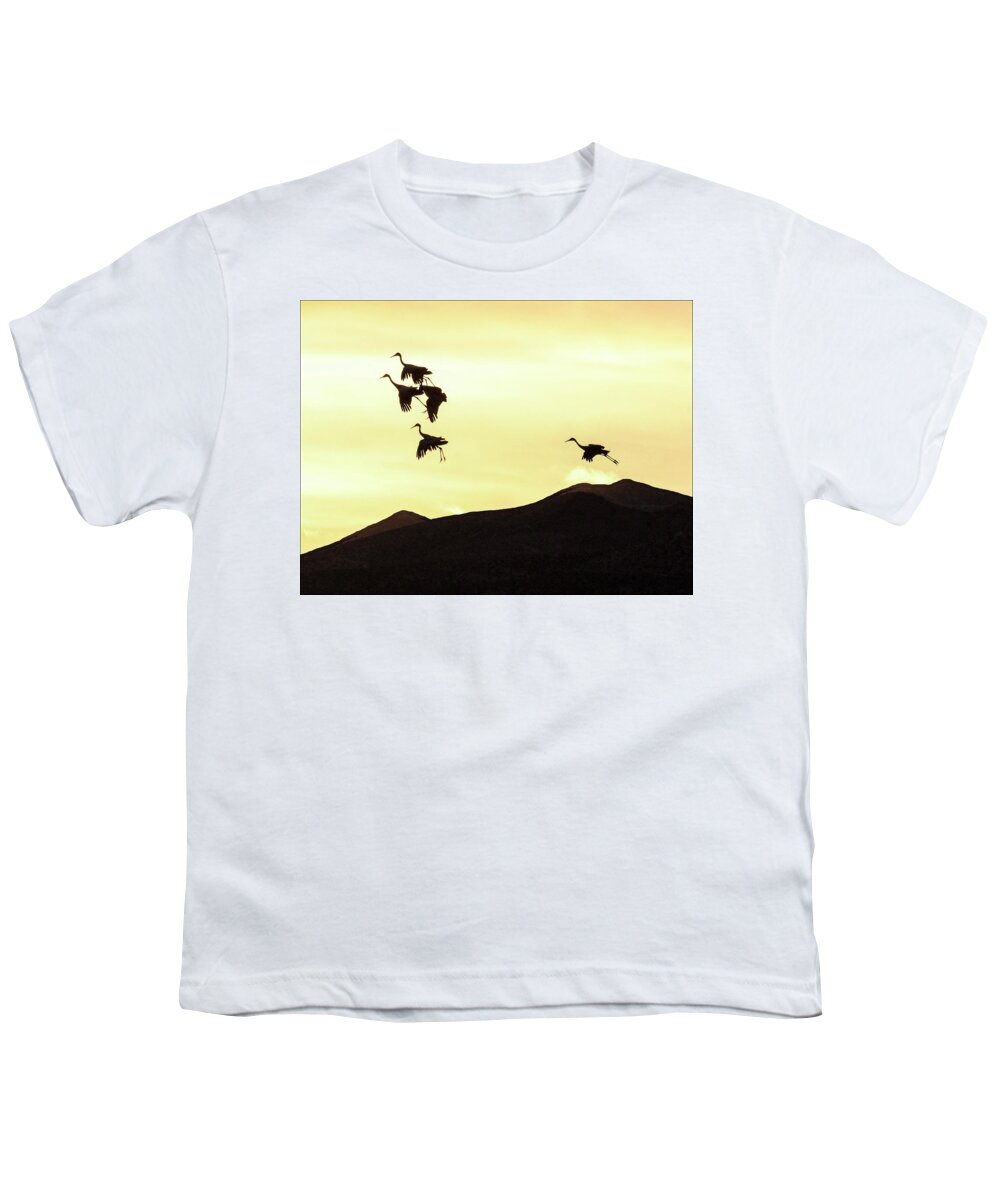 Bosque De Apache Youth T-Shirt featuring the photograph Hang Time by Marla Craven