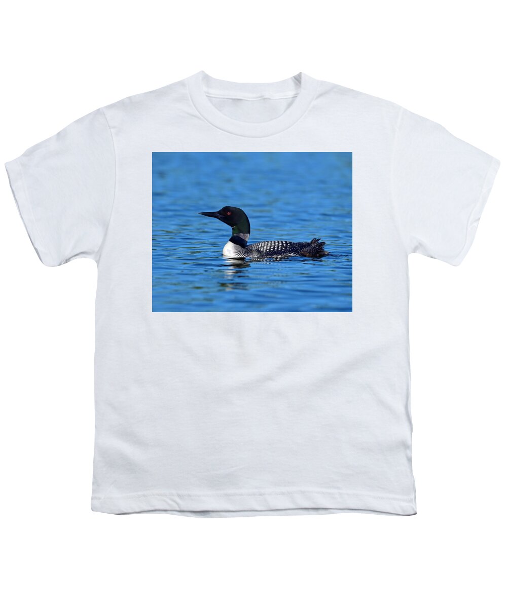 Common Loon Youth T-Shirt featuring the photograph Home by Tony Beck