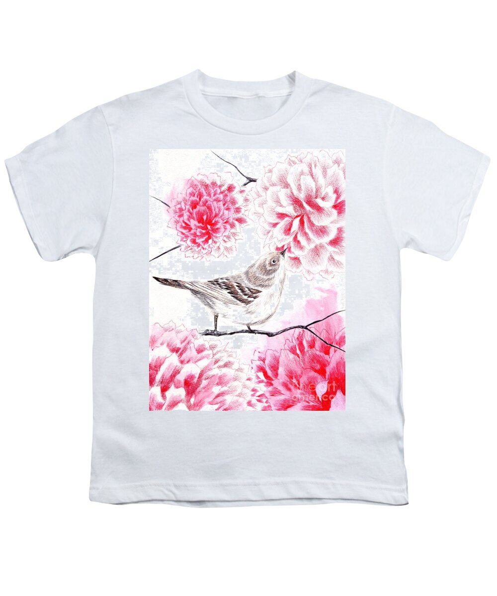Bird Youth T-Shirt featuring the drawing Hop to It by Alice Chen