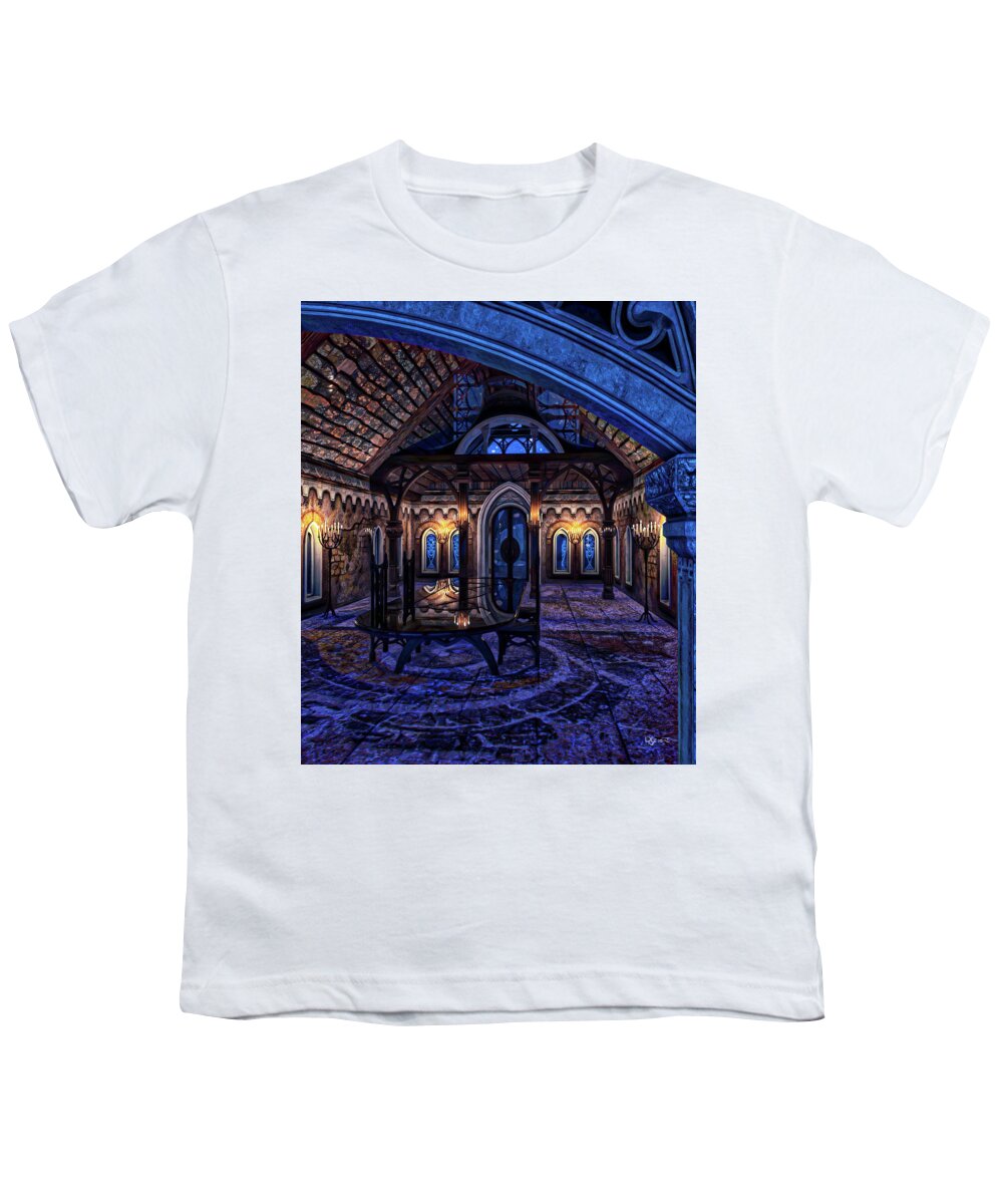 Elves Youth T-Shirt featuring the sculpture House of Counsel by David Luebbert