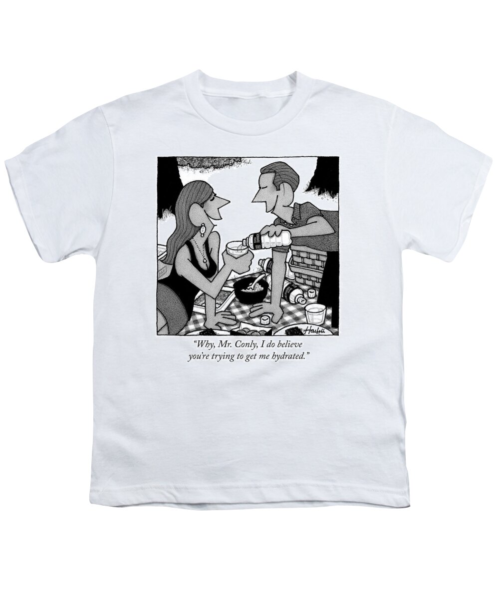 why Youth T-Shirt featuring the drawing Hydrated by William Haefeli