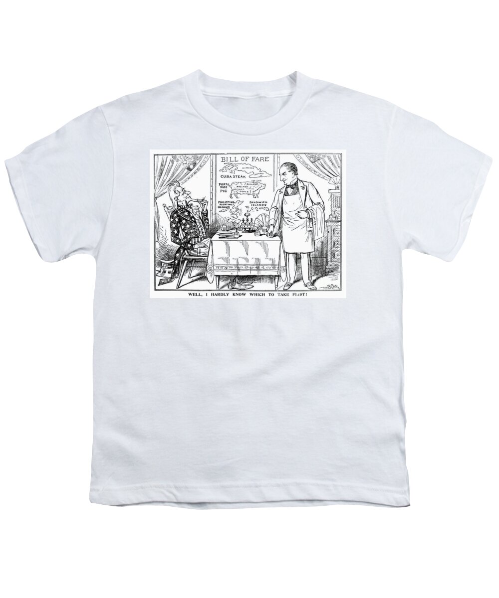 1900 Youth T-Shirt featuring the photograph IMPERIALISM CARTOON, c1900 by Granger