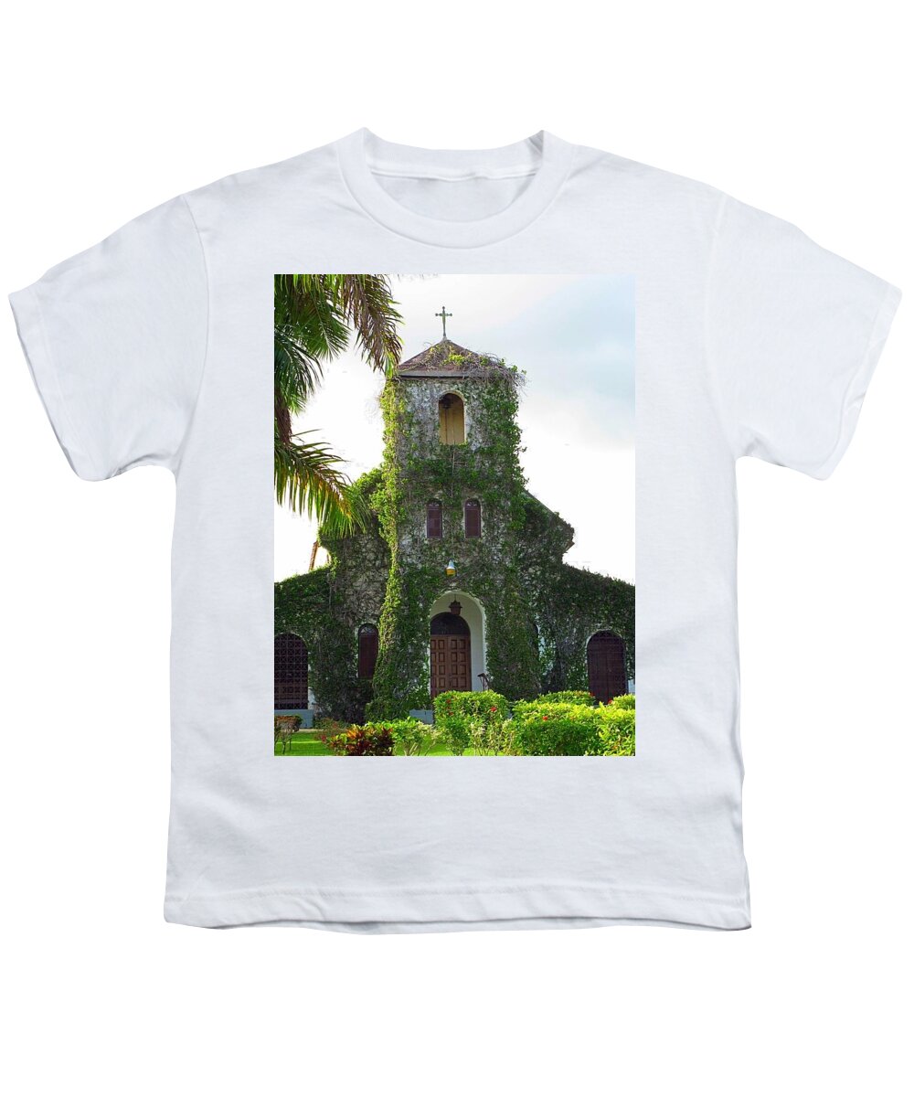 Jamaica Youth T-Shirt featuring the photograph Island Church by Betty Buller Whitehead