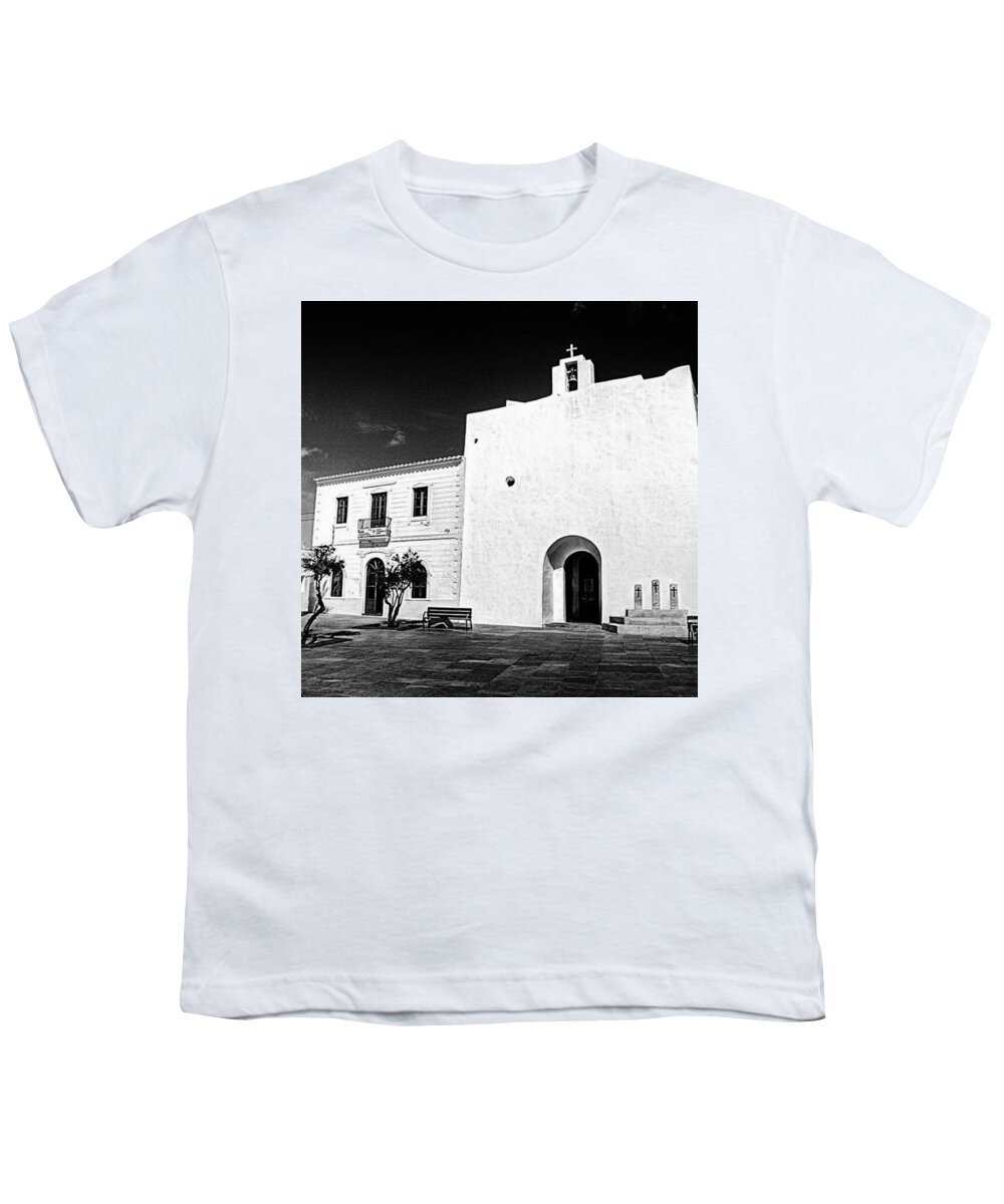 Balearics Youth T-Shirt featuring the photograph Fortified Church, Formentera by John Edwards