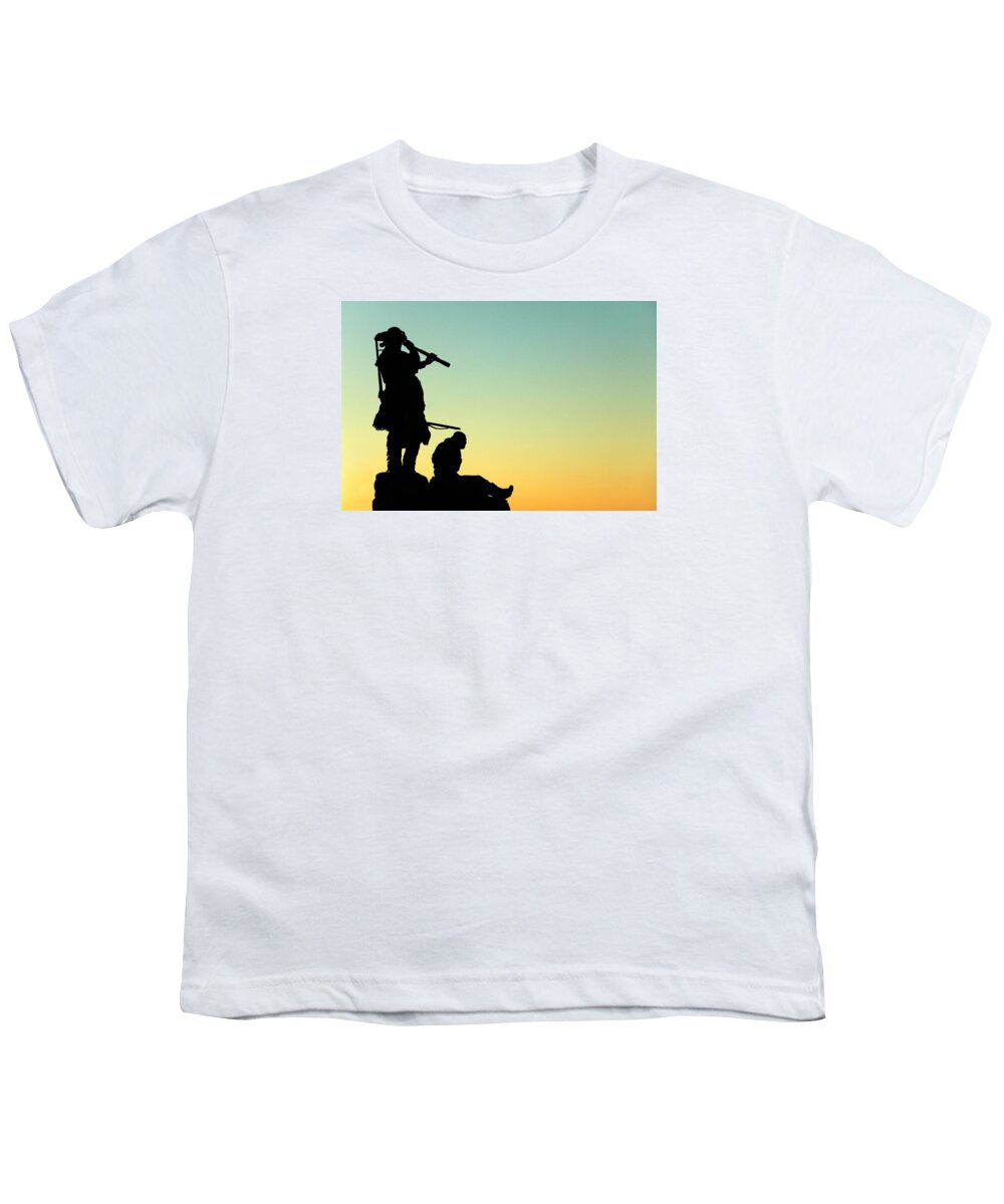 Sacajawea Youth T-Shirt featuring the photograph Lewis and Sacajawea by Todd Klassy