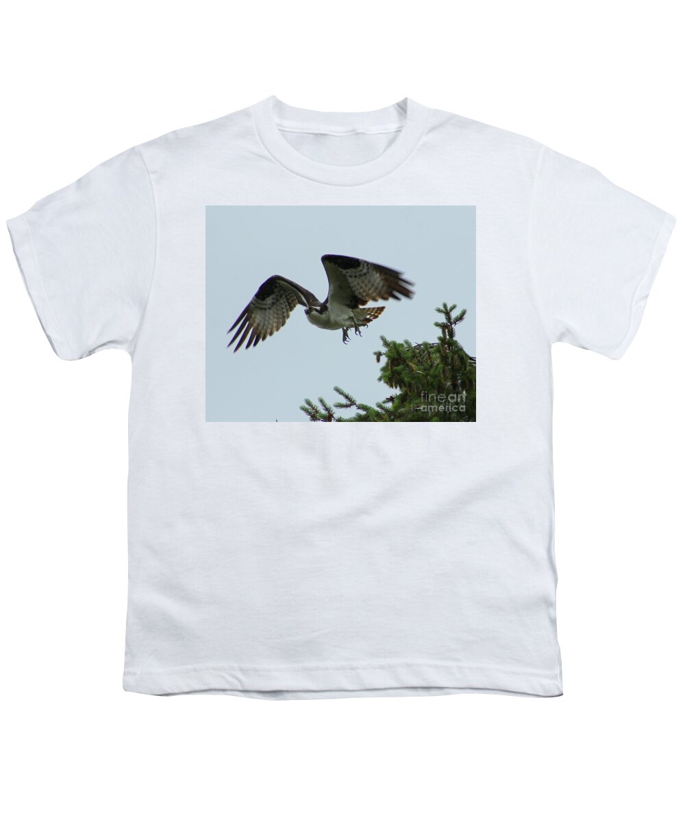 Osprey Youth T-Shirt featuring the photograph Lift Off by Leone Lund