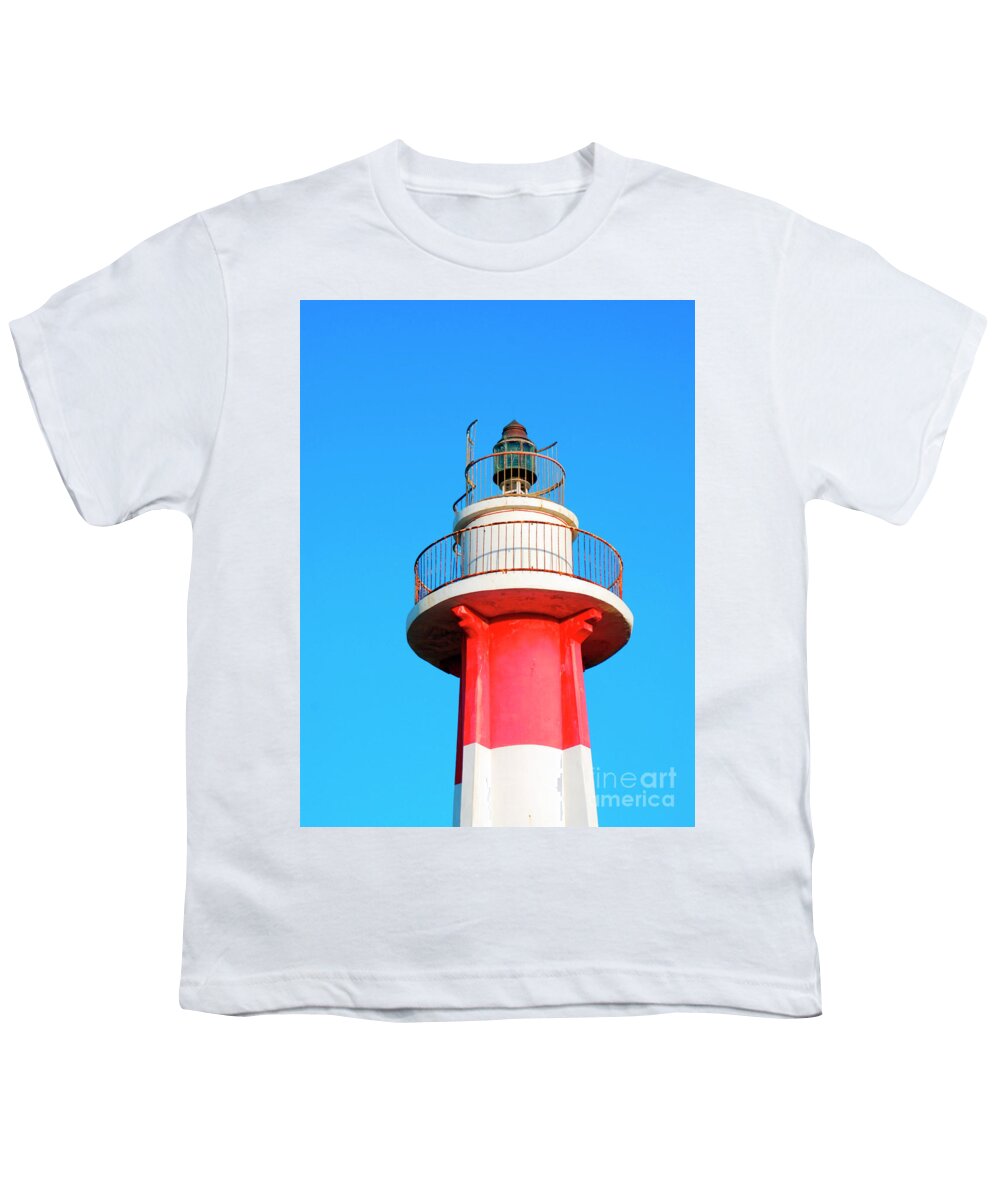 Psi Youth T-Shirt featuring the photograph Light house at the old Jaffa port by Tomi Junger