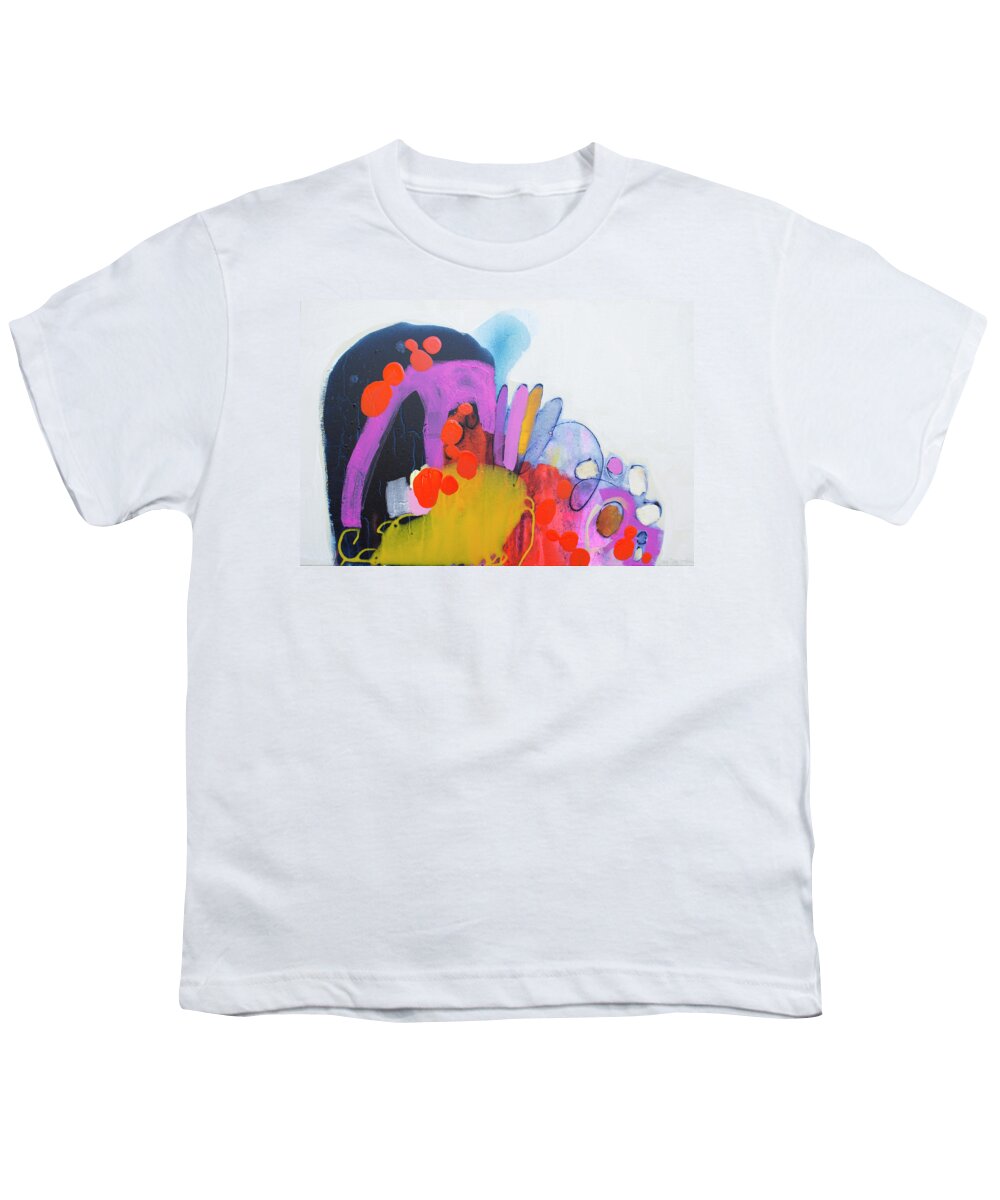 Abstract Youth T-Shirt featuring the painting Listen Carefully to the Night by Claire Desjardins
