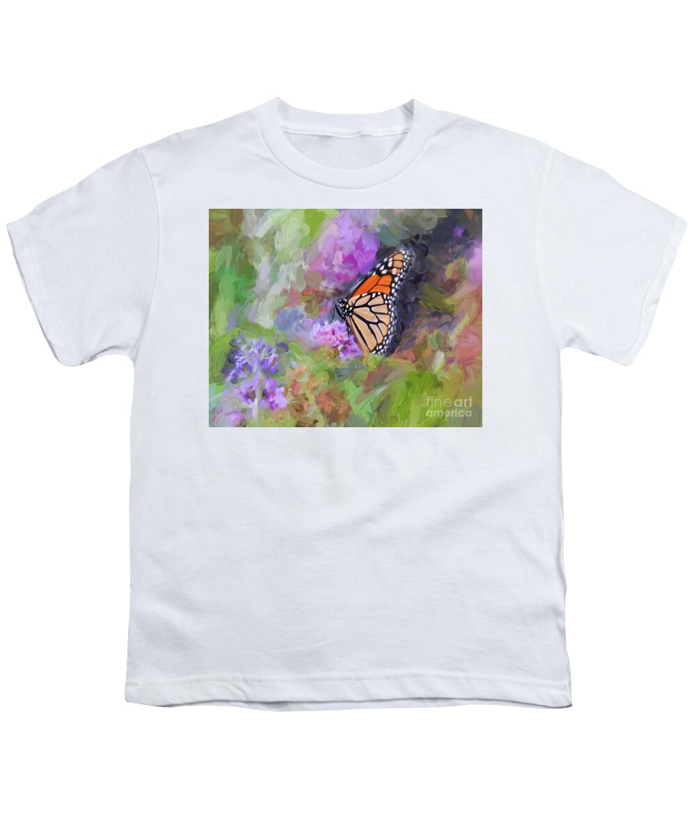 Monarch Youth T-Shirt featuring the photograph Magical Monarch Butterfly by Kerri Farley