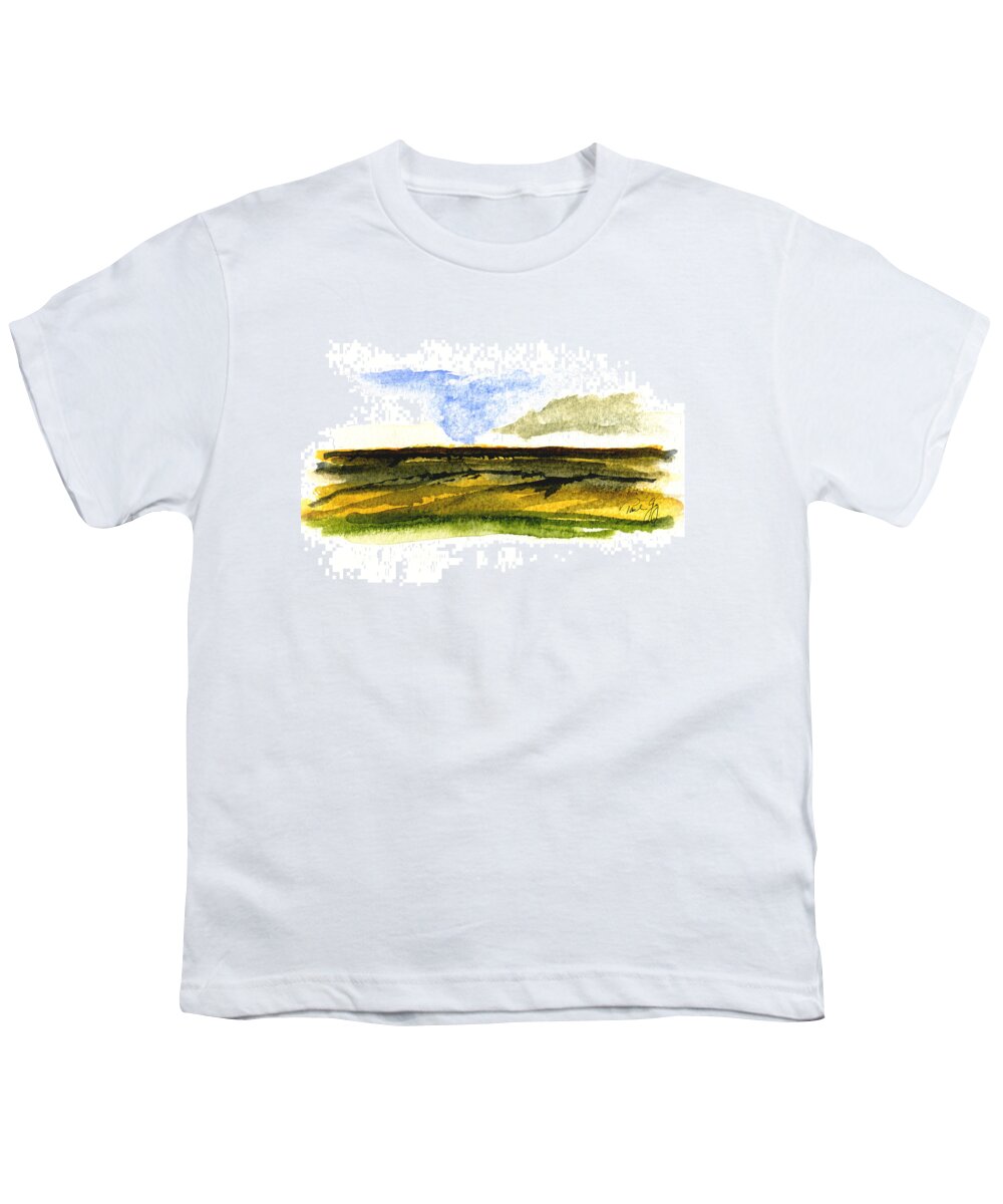 Malaga Youth T-Shirt featuring the painting Malaga Washington Ridge by Paul Gaj