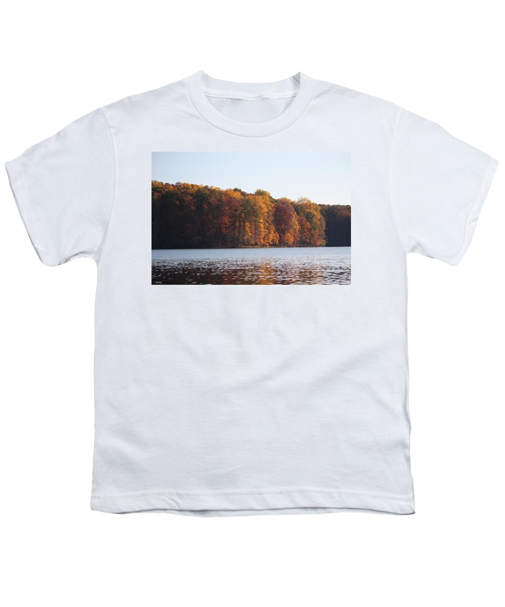 Maryland Youth T-Shirt featuring the photograph Maryland Autumns - Clopper Lake - Fall Bloom by Ronald Reid