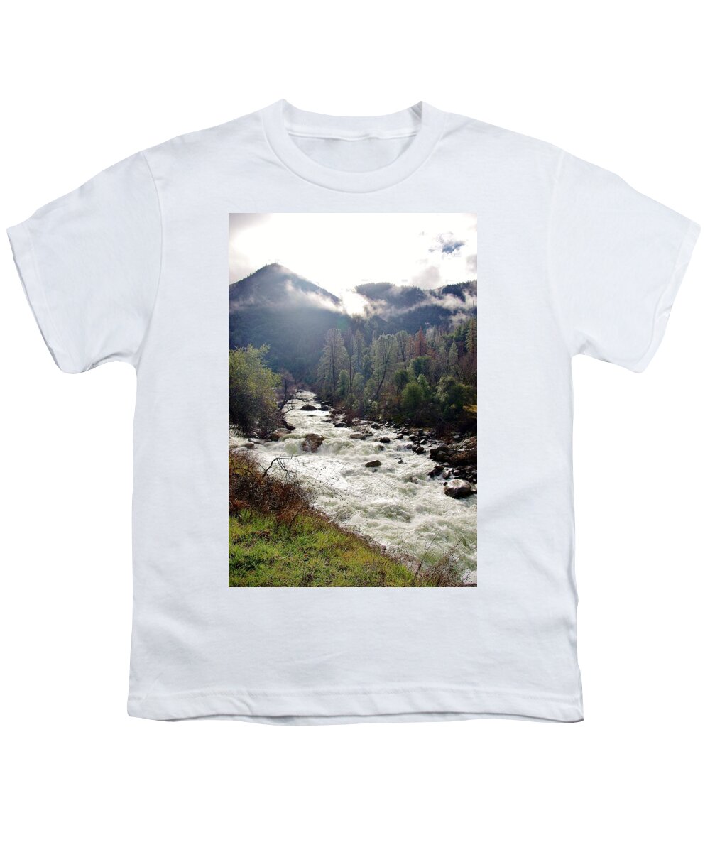 Merced River Youth T-Shirt featuring the photograph Mercrd River Ca A by Phyllis Spoor