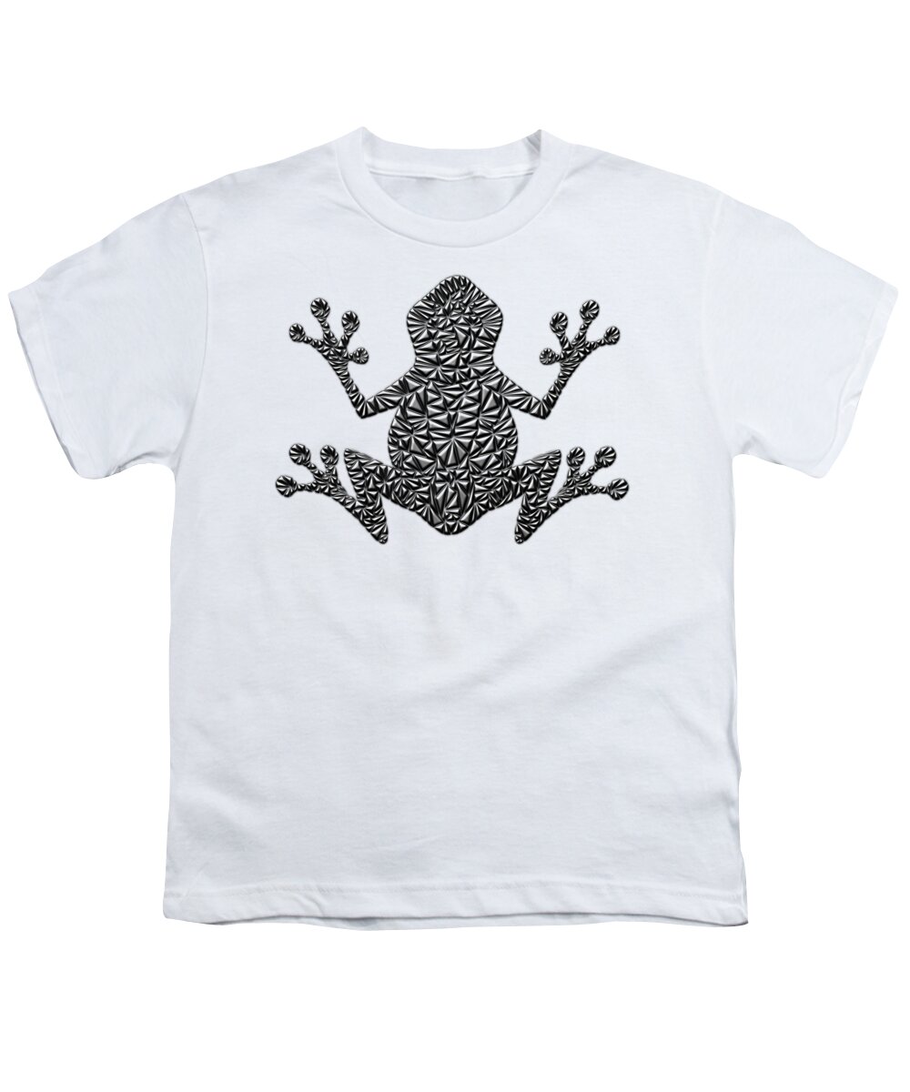 Frog Youth T-Shirt featuring the digital art Metallic Frog by Chris Butler