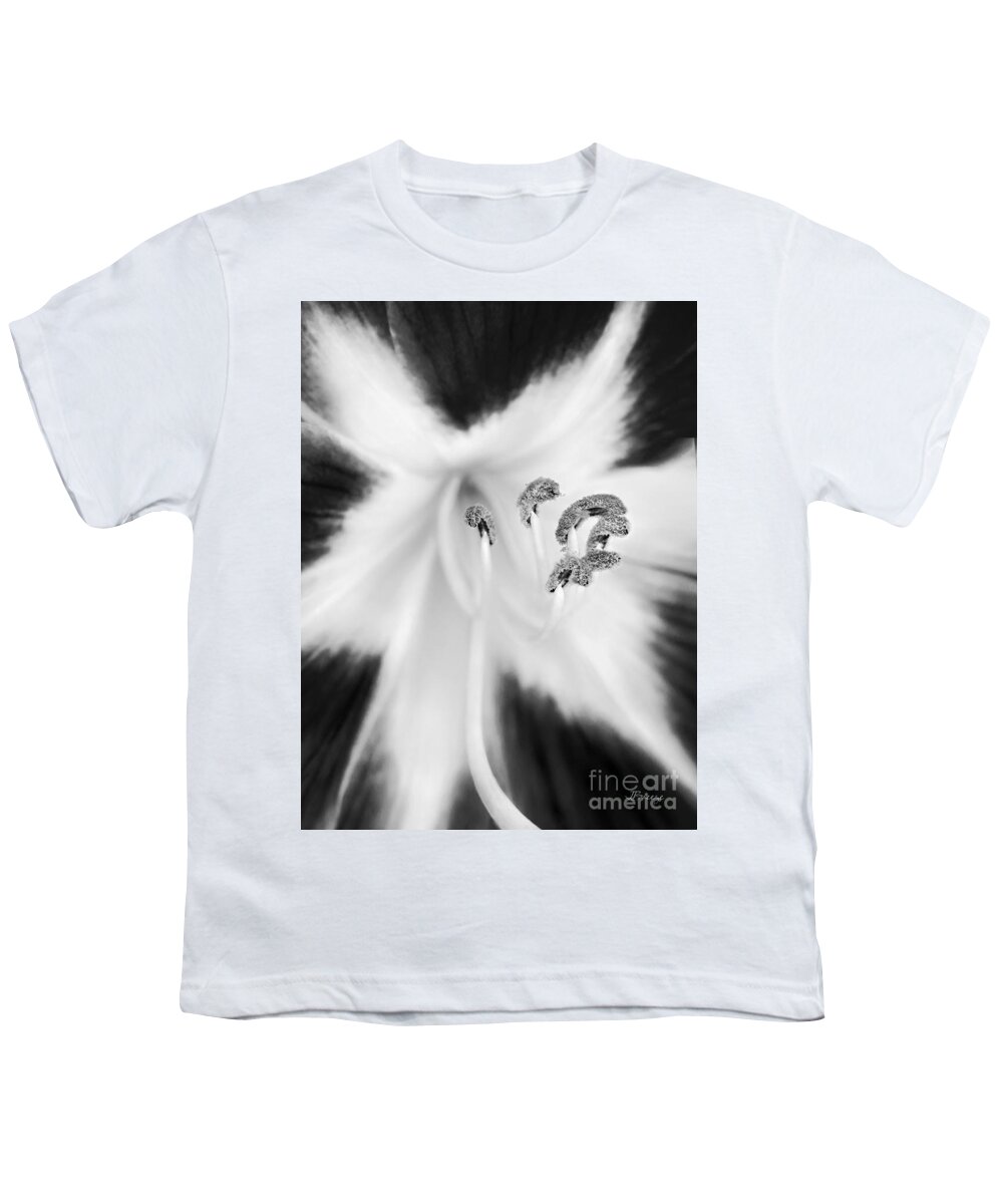 Day Lily Youth T-Shirt featuring the photograph Milk Drop Lily by Jennie Breeze