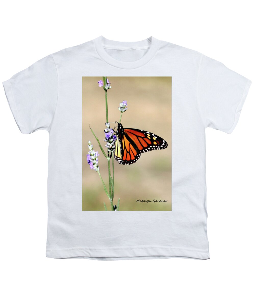Monarch Youth T-Shirt featuring the photograph Monarch by Matalyn Gardner