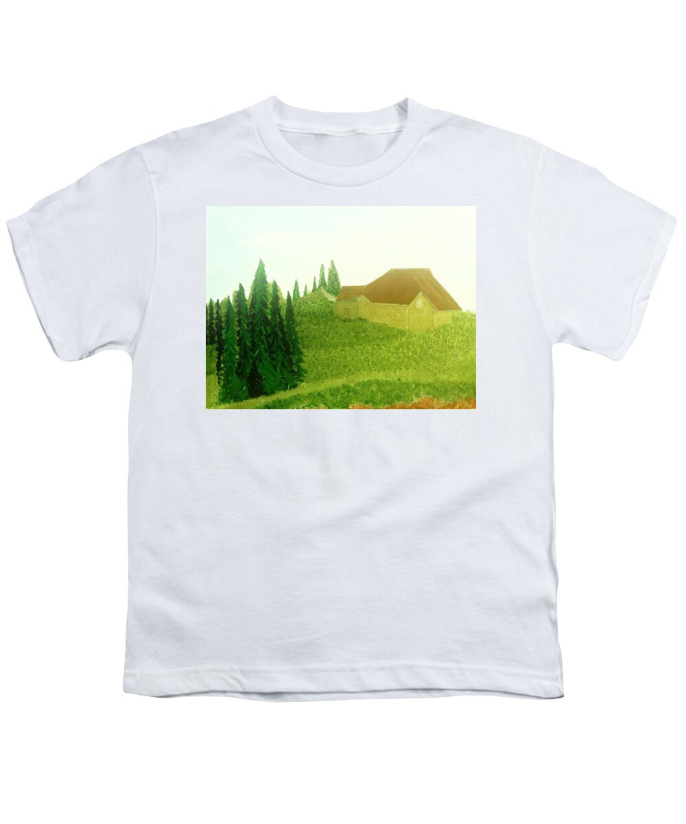 Mountains Youth T-Shirt featuring the painting Mountain Rain by Bill OConnor