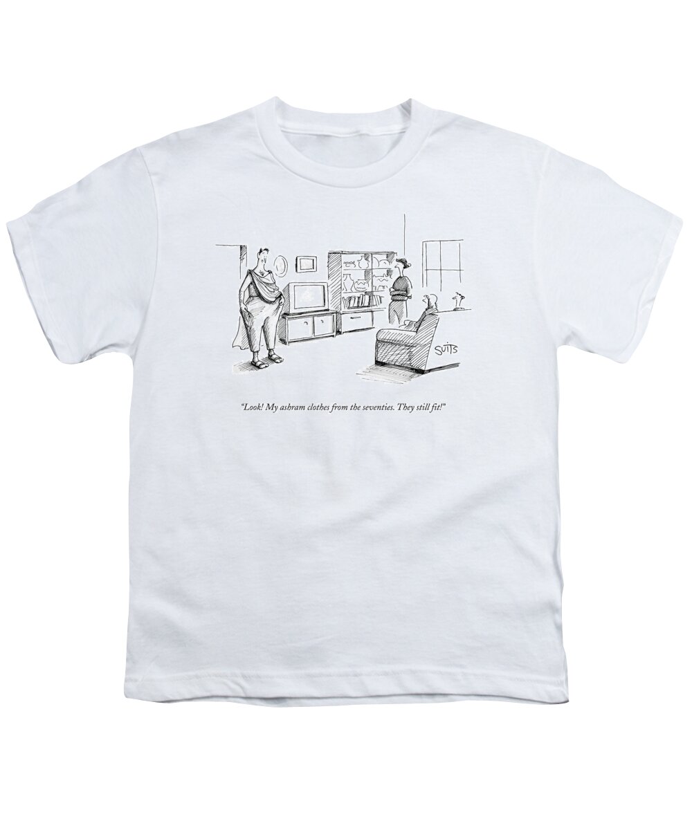 Retro Youth T-Shirt featuring the drawing My ashram clothes from the seventies by Julia Suits