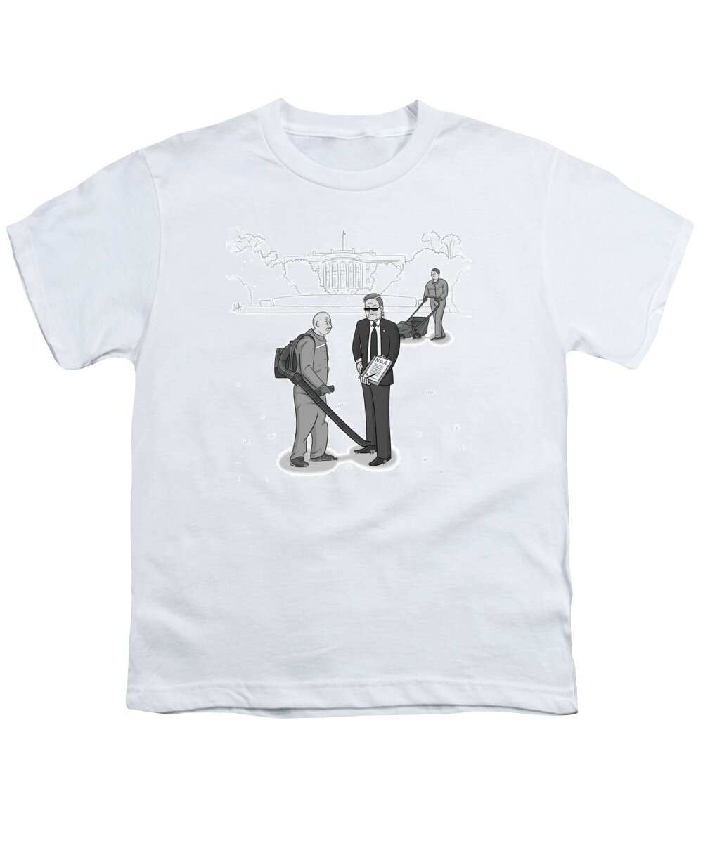 Captionless Youth T-Shirt featuring the drawing NDA by Lila Ash