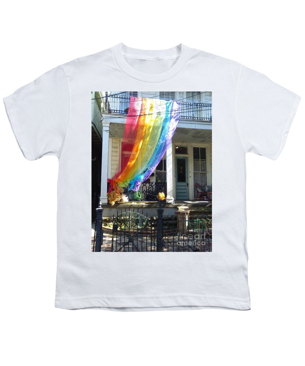 Nola Youth T-Shirt featuring the photograph New Orleans House Of The Pot Of Gold In The Irsh Channel by Michael Hoard