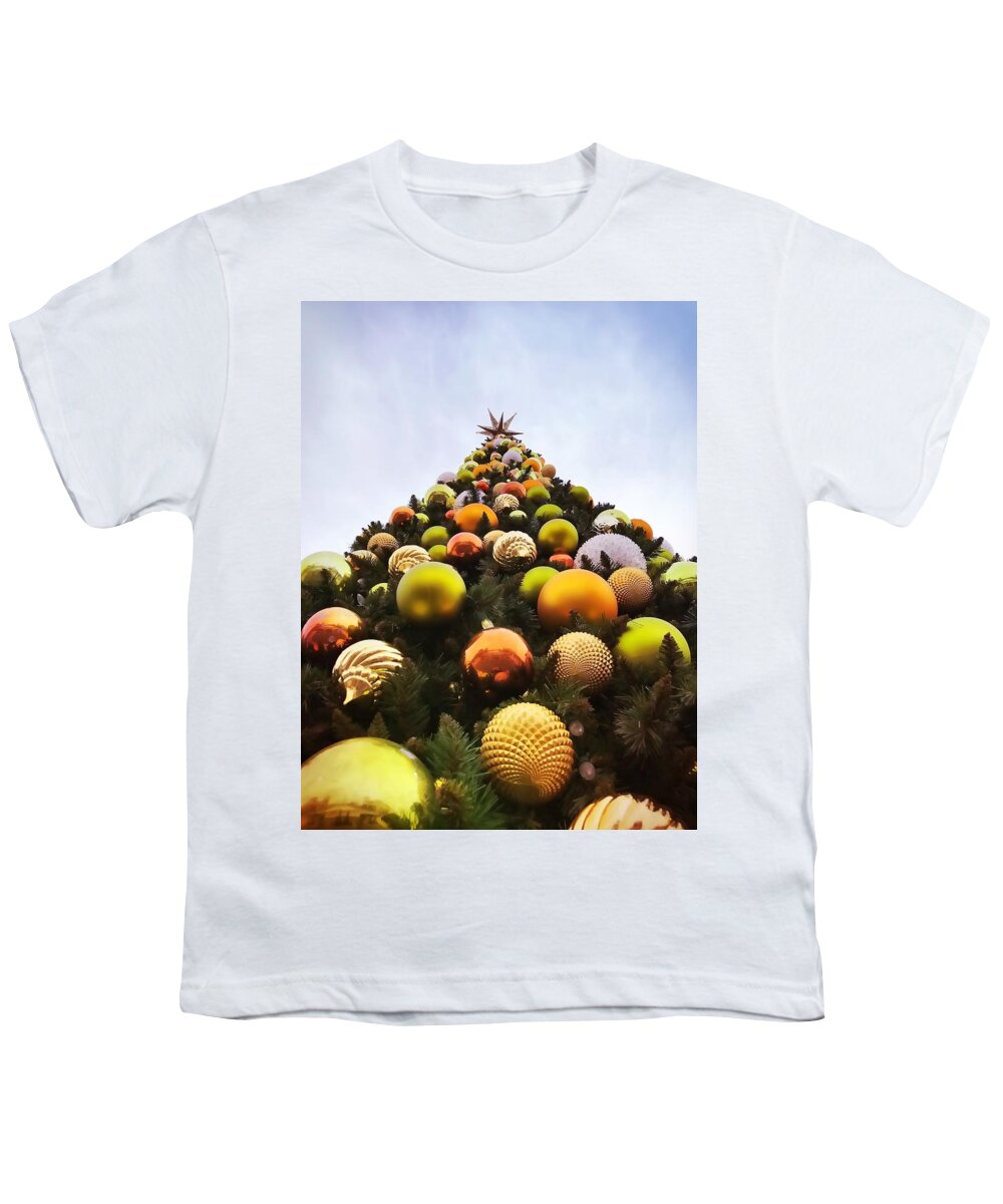 Christmas Youth T-Shirt featuring the photograph O Christmas Tree by Chris Montcalmo