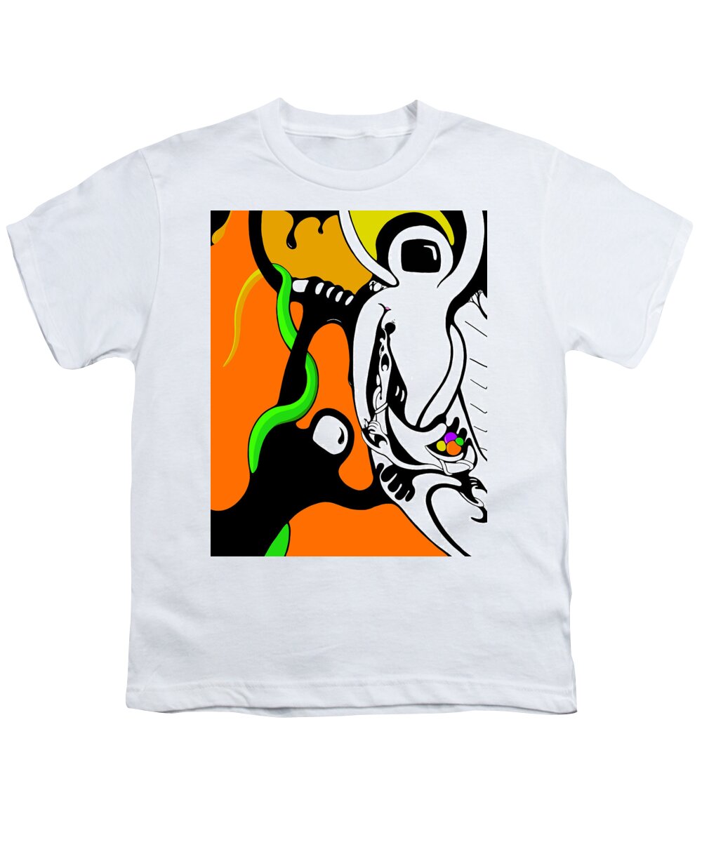 Space Youth T-Shirt featuring the drawing Oddballs by Craig Tilley