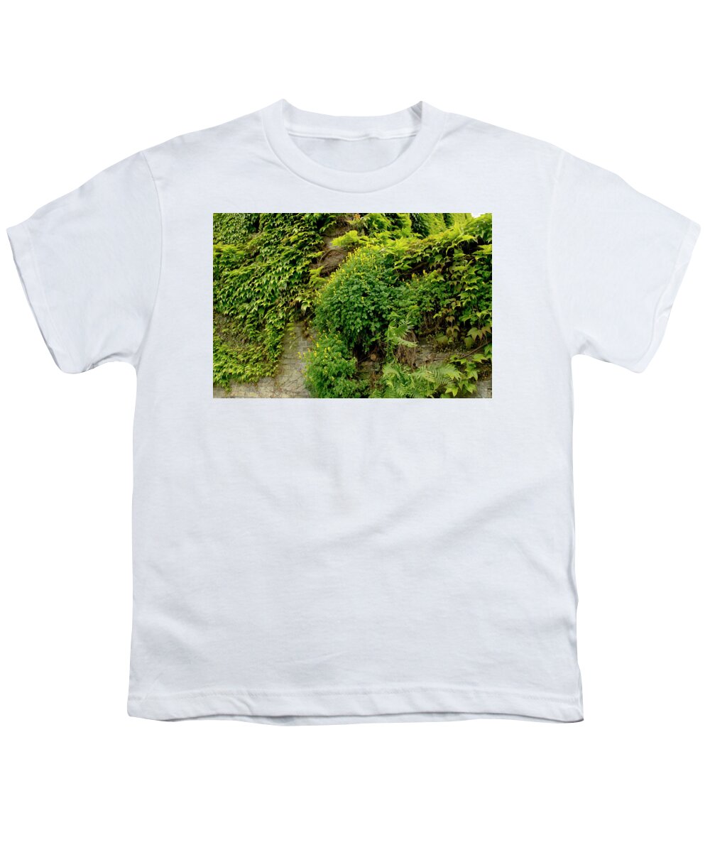 Walls Youth T-Shirt featuring the photograph Old walls rising from the water edge. by Elena Perelman