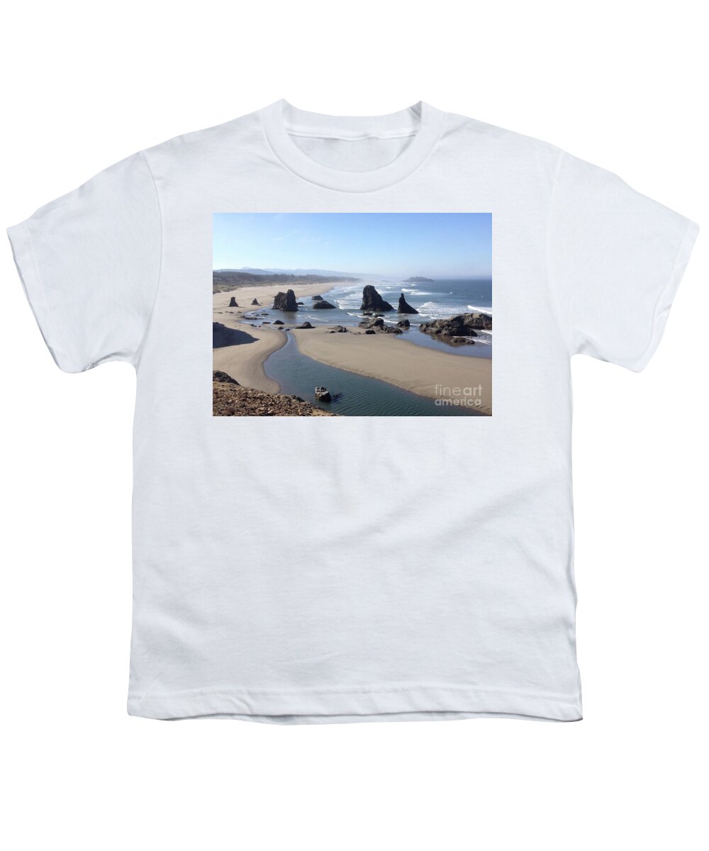 Oregon Youth T-Shirt featuring the photograph Oregon Coast Sea Stacks by Barbara Von Pagel
