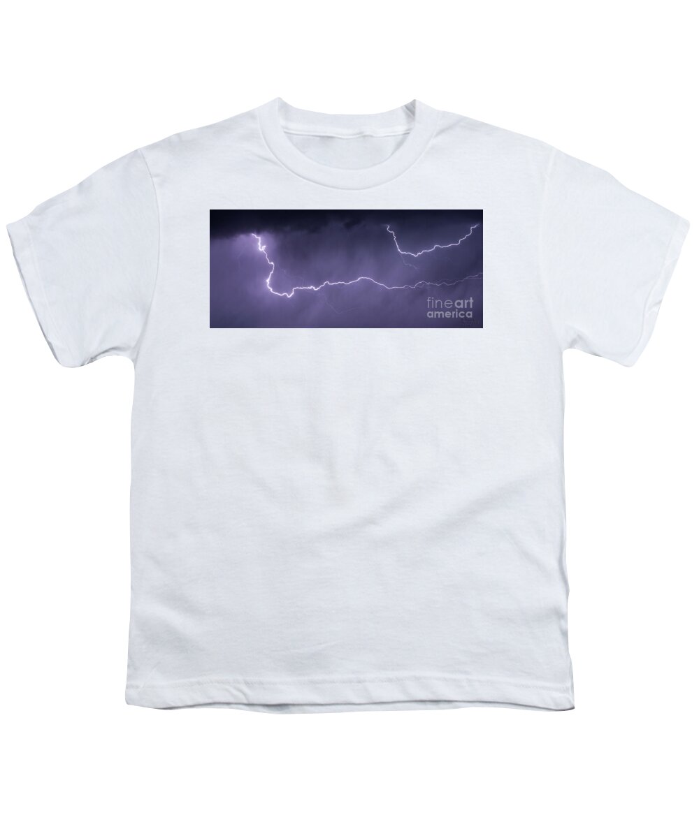 Lightning Youth T-Shirt featuring the photograph Out of the Darkness by David Millenheft